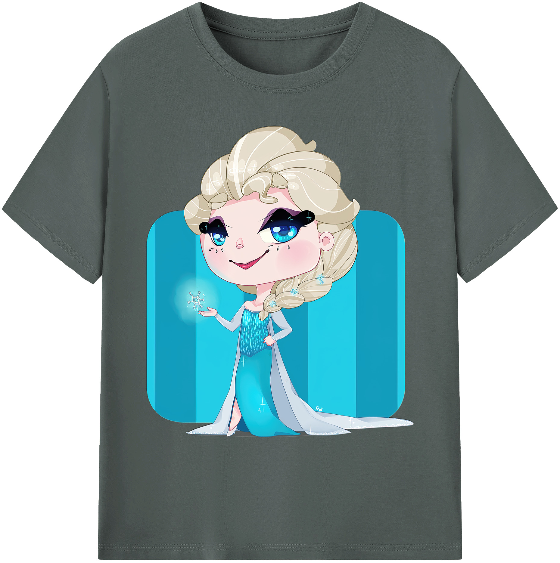 （画像用） アナと雪の女王 アンナ エルサ Frozen Anna Elsa 綿100％ メンズ半袖Tシャツ｜肌触りやわらか＆通気性